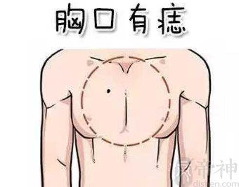 男人左胸前有痣，则个性温驯善解人意