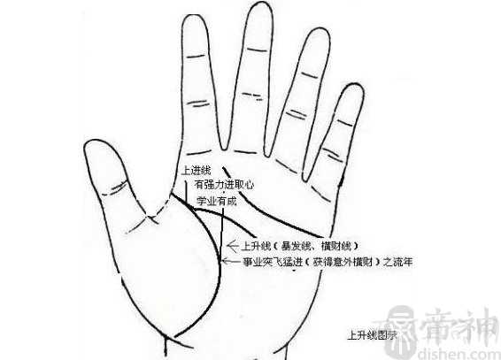上进线代表着什么 生命线上的上进线代表积极的生活态度