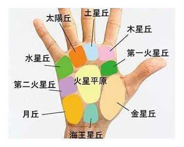 手纹相上各大星丘代表了些什么