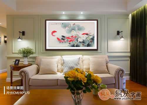 客厅财位九鱼图挂多高,客厅九鱼图挂在什么方位