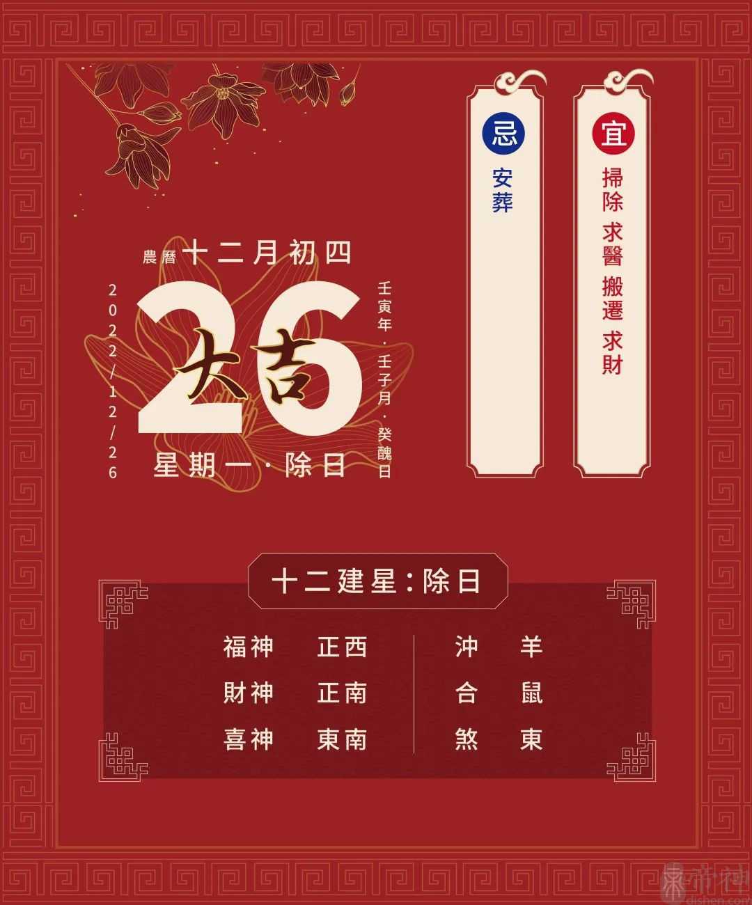董易林每日生肖运势2022年12月26日