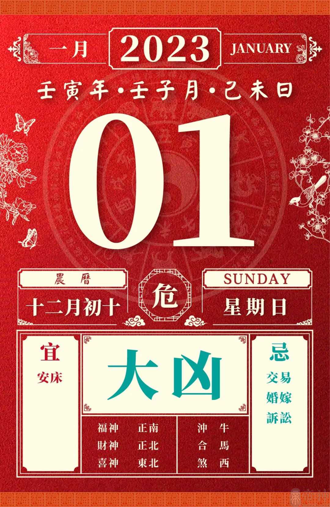 董易林每日生肖运势2023年1月1日